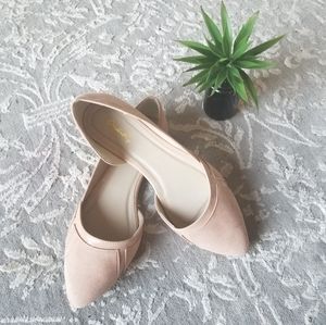 Pointed Toe Flats || Dust Pink